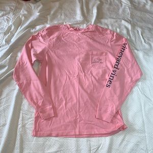 Pink vineyard vines long sleeve shirt